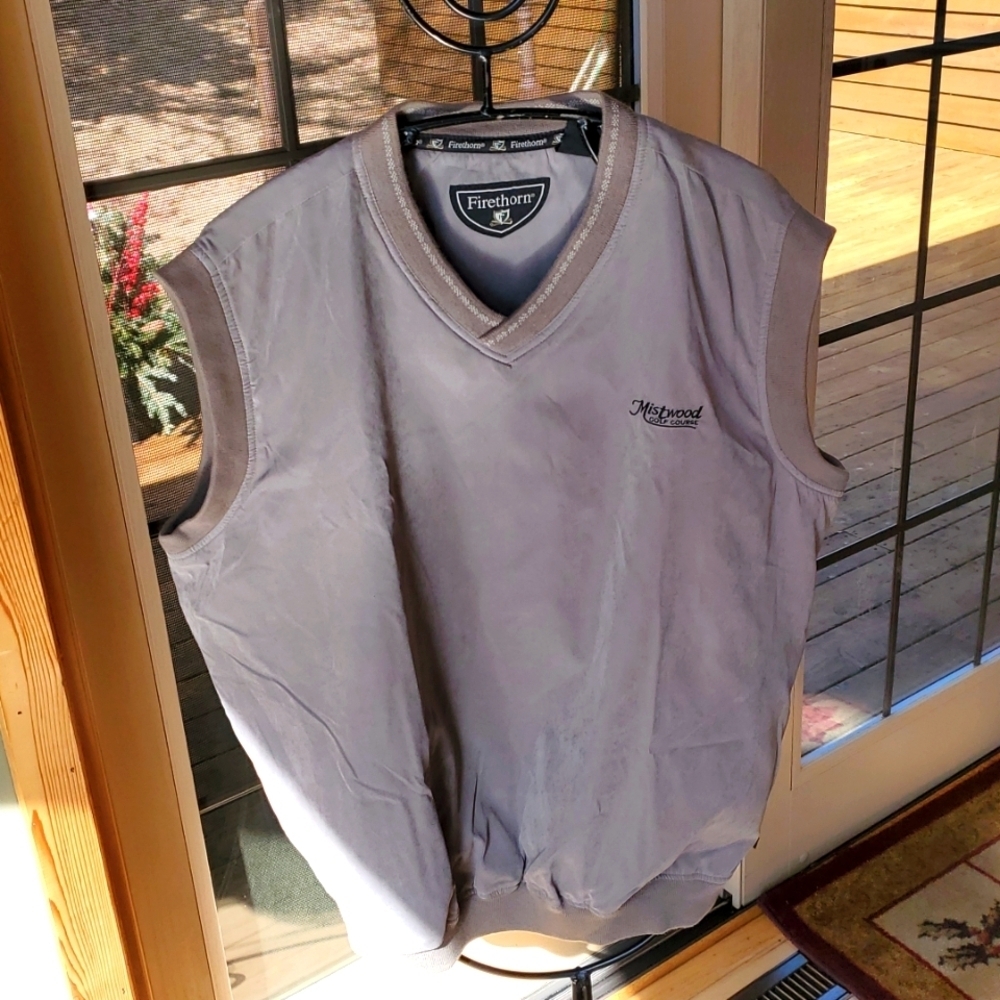 [Firethorn] VTG Golf Heavier Like Sweatshirt Lined Embroidered‎ Sz. L Vest